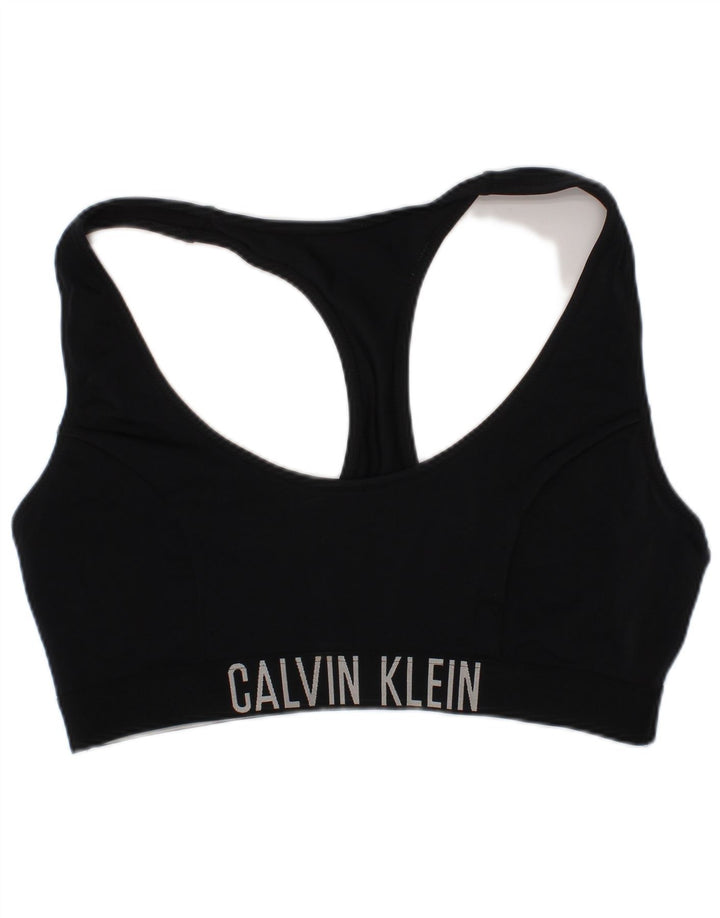 Srednji crni poliamid ženskog sportskog grudnjaka Calvin Klein Graphic