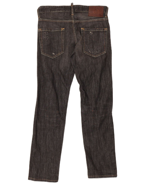 Dsquared2 muške ravne traperice IT 44 XS W32 L30 sivi pamuk