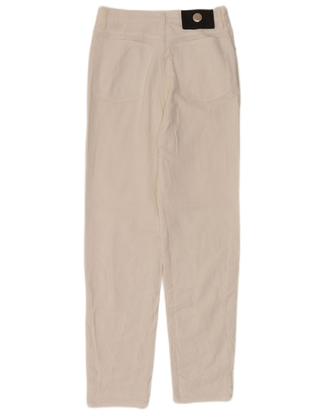 LAURA BIAGIOTTI Ženske ravne traperice W28 L30 Bijeli pamuk