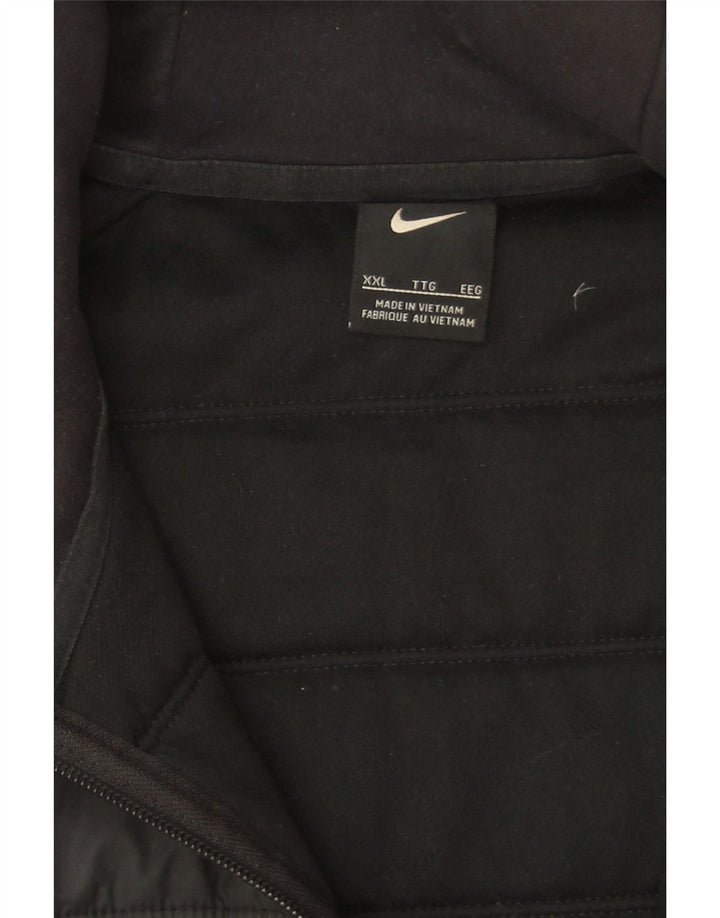 Nike muška podstavljena jakna s kapuljačom UK 44 2XL crni poliester