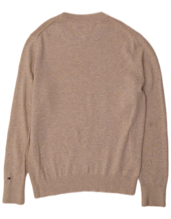 Veliki bež muški džemper s okruglim izrezom Tommy Hilfiger