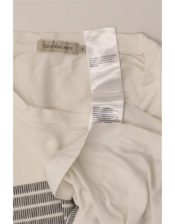 CALVIN KLEIN JEANS Muška majica kratkih rukava s grafičkim motivima Mala bijela pamučna majica