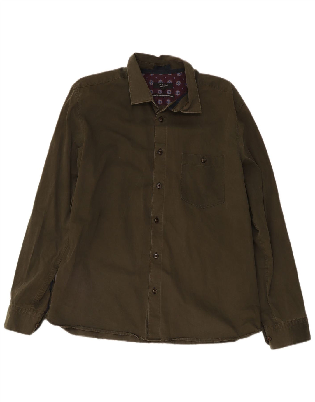 Muška košulja Ted Baker, veličina 5 XL, kaki pamuk