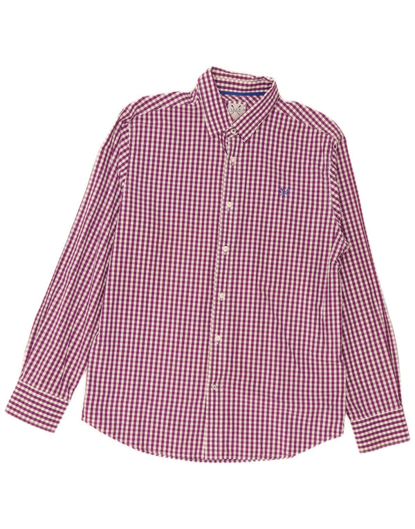 Crew Clothing Muška košulja Velika ljubičasta pamuk od ginghama