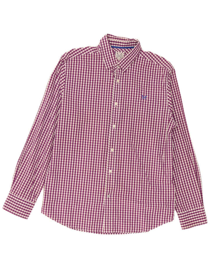 Crew Clothing Muška košulja Velika ljubičasta pamuk od ginghama