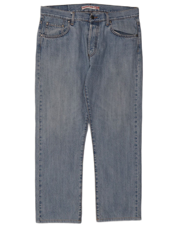 CARRERA Mens 710 Straight Jeans IT 52 XL W38 L28 Plavi pamuk
