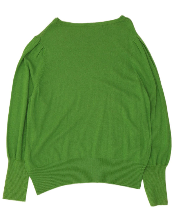 Marks & Spencer ženski džemper s veznim izrezom UK 22 3XL zelena viskoza