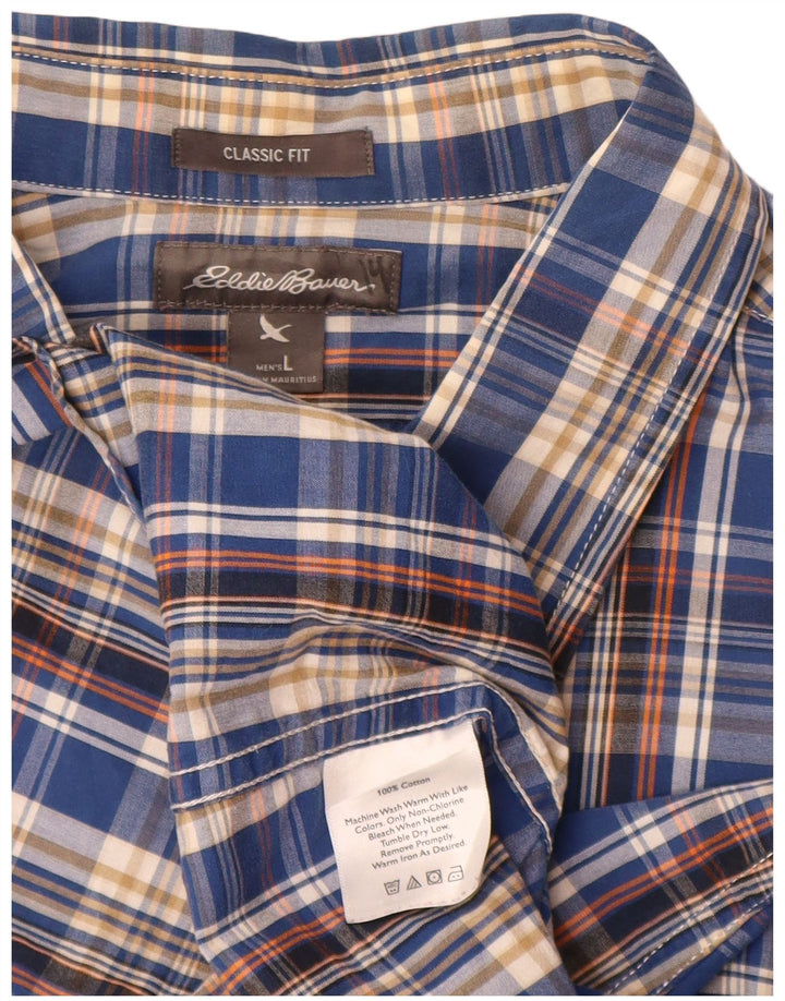 Eddie Bauer muška klasična košulja velikog plavog kariranog pamuka