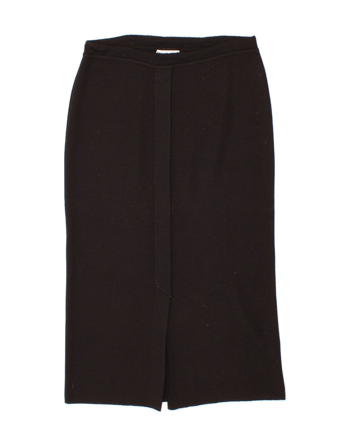 DIDIER PARAKIAN Womens Knit Maxi Skirt W35 Large Black Wool Vintage Didier Parakian and Second-Hand Didier Parakian from Messina Hembry 
