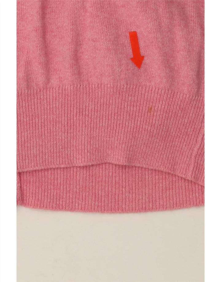 BENETTON Womens Cardigan Sweater UK 14 Medium Pink Viscose Vintage Benetton and Second-Hand Benetton from Messina Hembry 