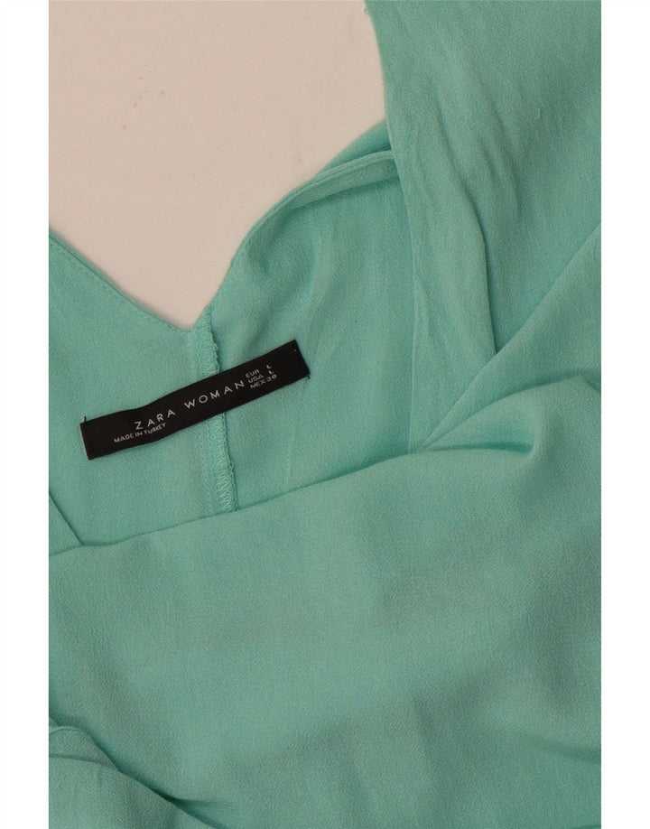 Zara ženski gornji dio bluze UK 14 Large tirkizna