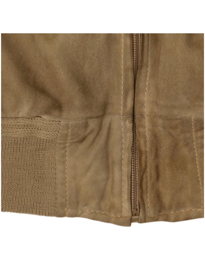 Vintage muška bomber jakna od brušene kože UK 38 srednje bež boje