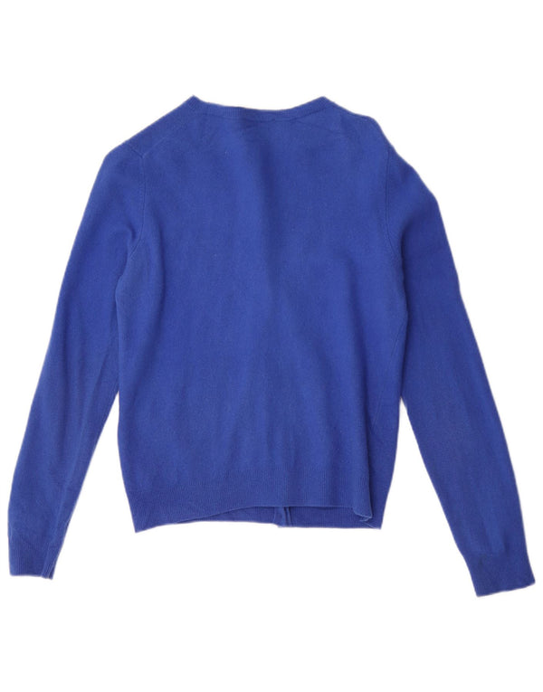 Benetton ženski kratki kardigan pulover UK 12 srednje plava nova vuna