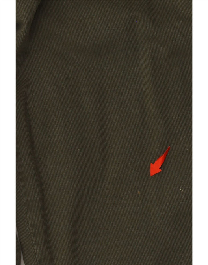 MURPHY & NYE Ženske ravne hlače od samta W28 L23 kaki pamuk