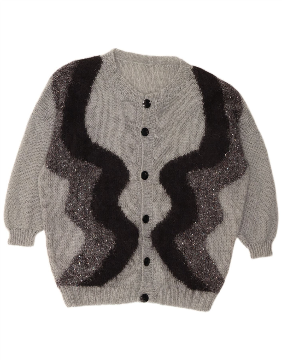 VINTAGE ženski kardigan džemper UK 20 2XL siva boja