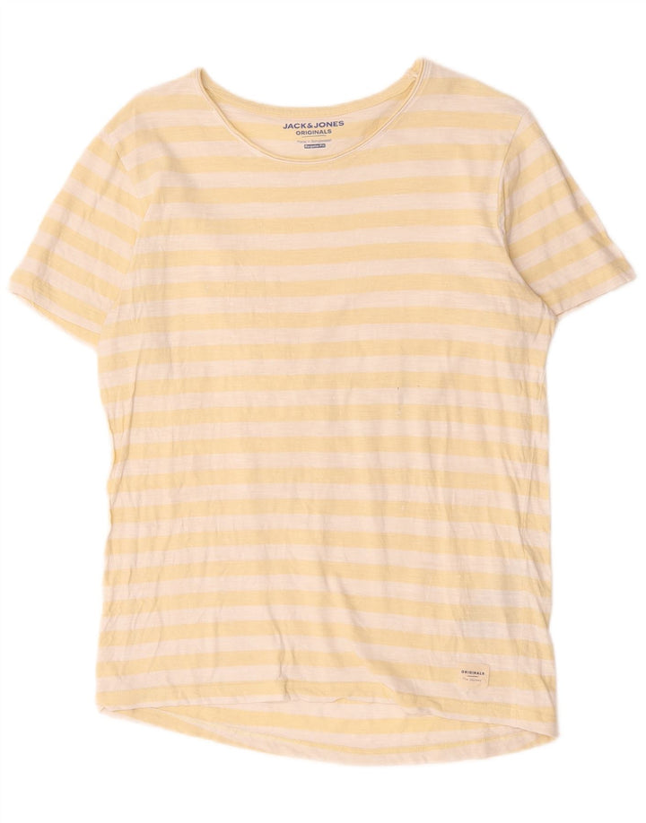 Jack & Jones muška majica kratkih rukava Srednji pamuk na žute pruge