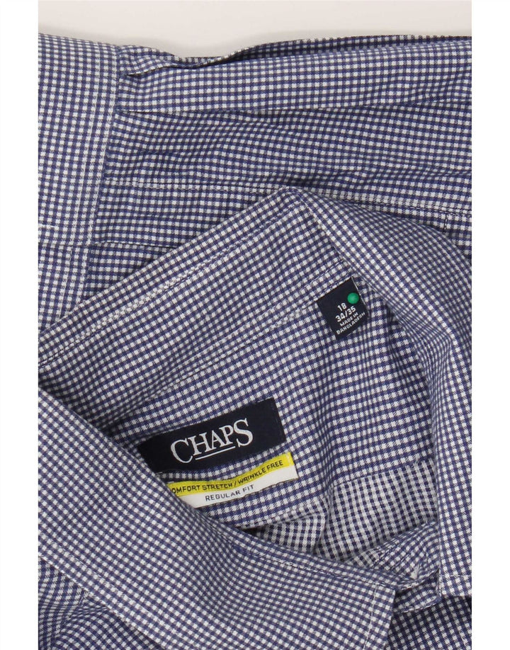 Chaps muška majica standardnog kroja veličina 18 2XL plavi pamuk od ginghama
