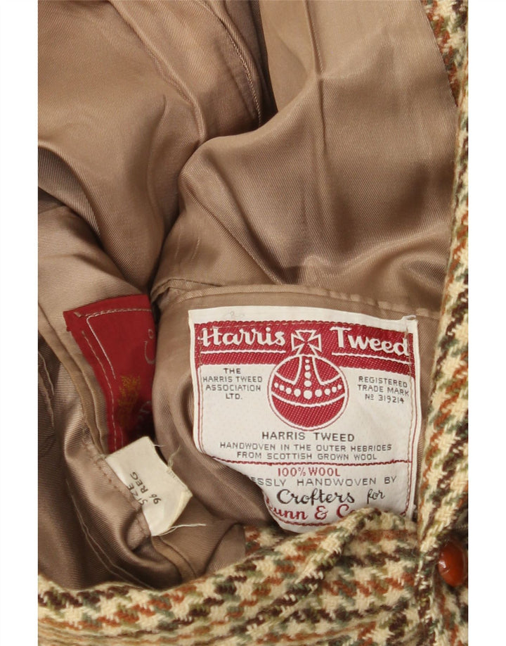 Harris Tweed muški sako sa 3 gumba UK 36 Mala zelena vunena hrskava zuba