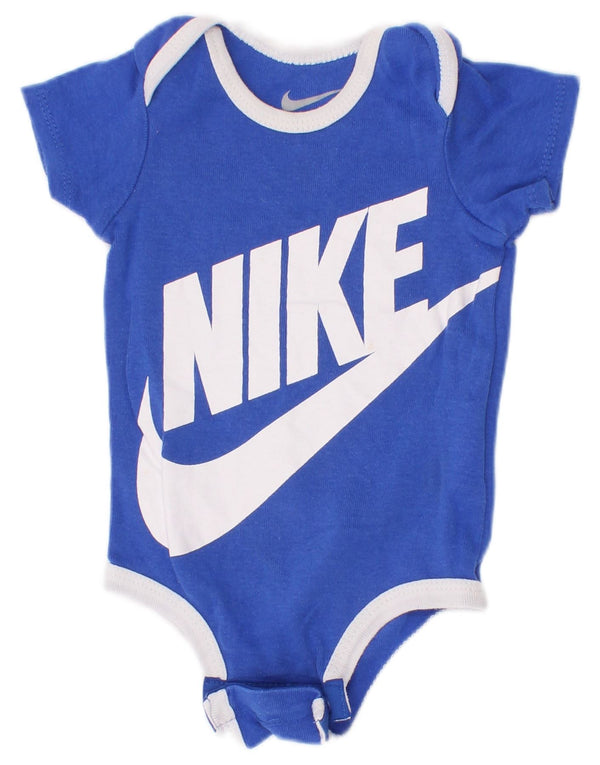 Bodi Nike Baby Boys Graphic 0-3 Months Blue Colourblock Pamuk