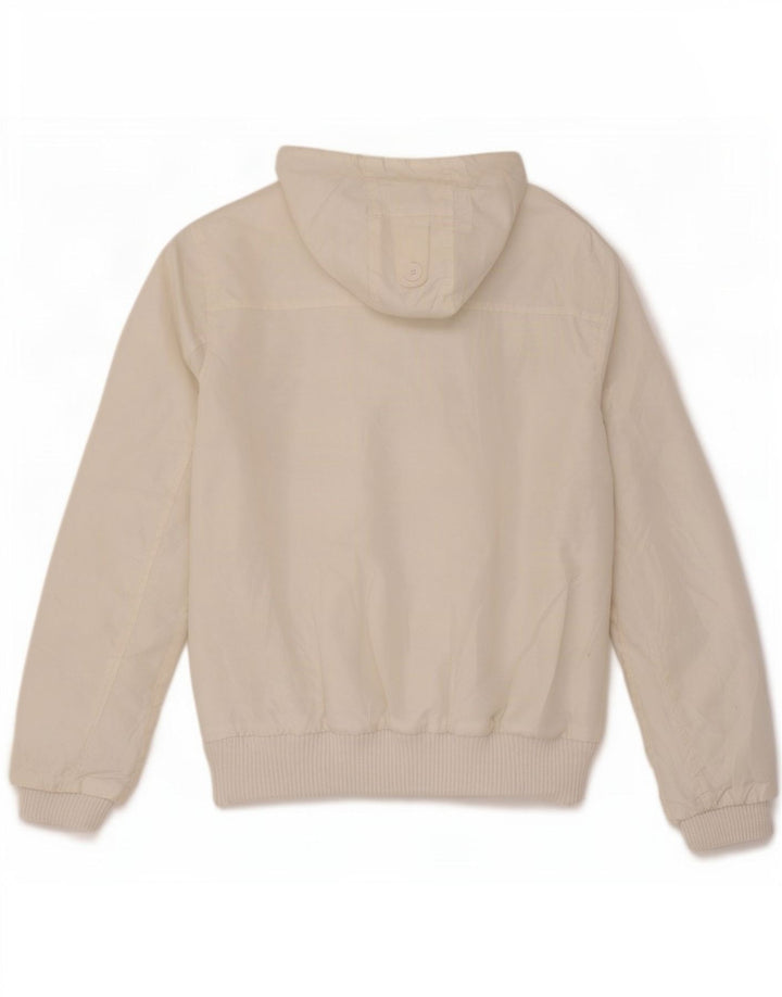 Jack & Jones muška bomber jakna s kapuljačom UK 38 srednji bijeli poliester