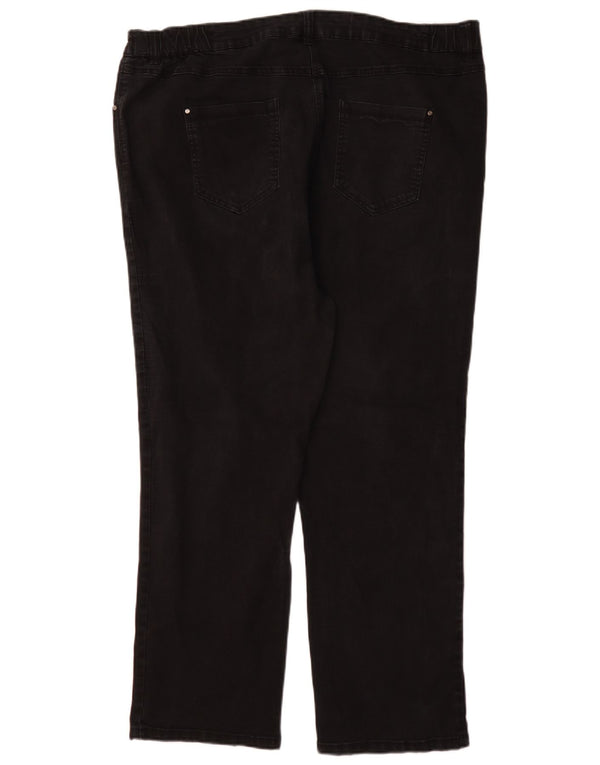 M&Co ženske ravne traperice visokog struka UK 26 5XL W40 L30 crni pamuk