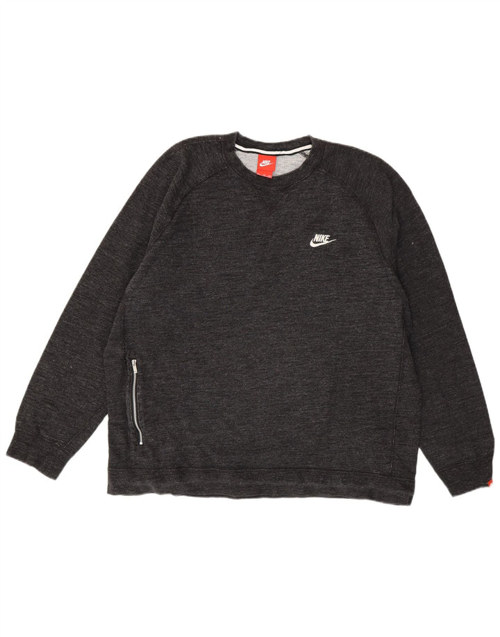 Nike muški džemper 2XL sivi flekasti pamuk