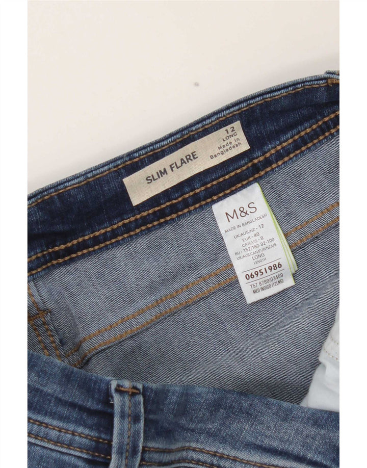 Marks & Spencer ženske duge uske lepršave traperice UK 12 srednje W28 L32 plava