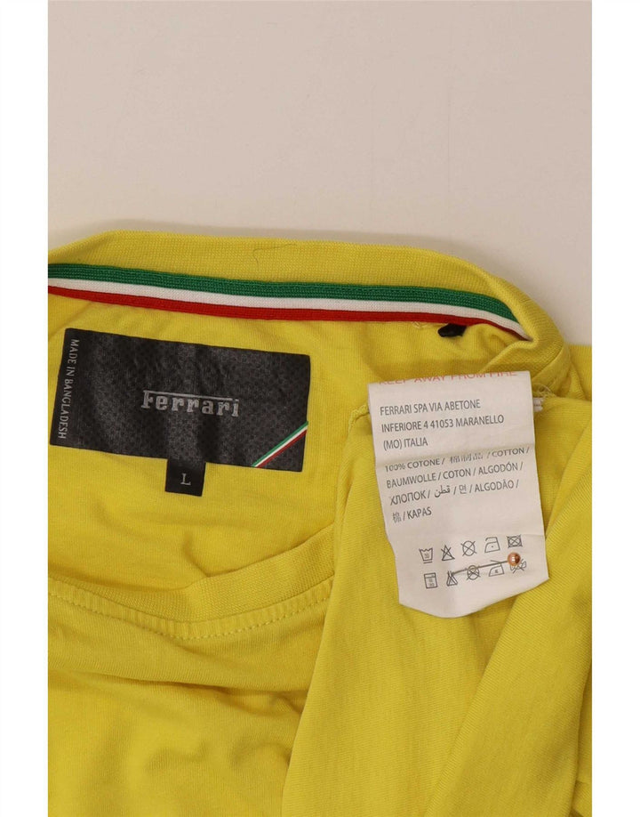 Ferrari muška majica kratkih rukava Veliki žuti pamuk