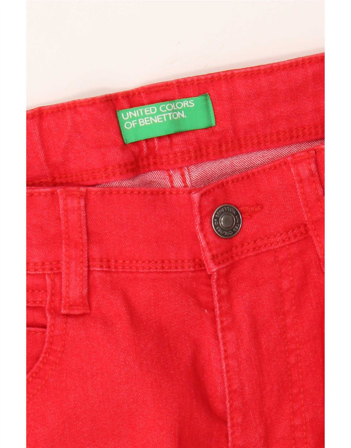 Kratke traper hlače Benetton za dječake 15-16 godina W29 crvene