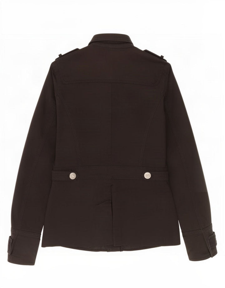 Ženska vojna jakna Massimo Dutti UK 10 Mala crna pamučna
