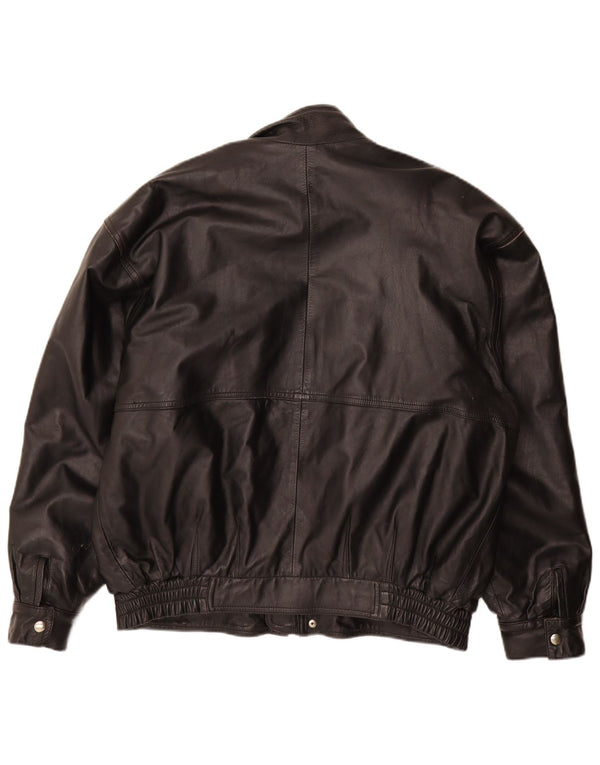 Vintage muška kožna jakna UK 40 velika crna koža