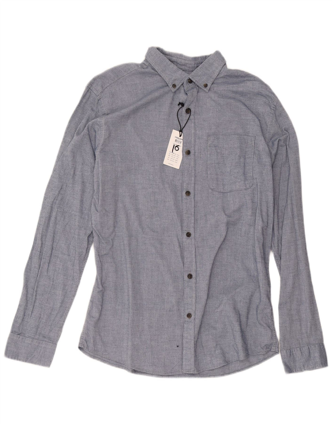 Jack & Jones muška flanelska košulja velika plava riblja kost od pamuka