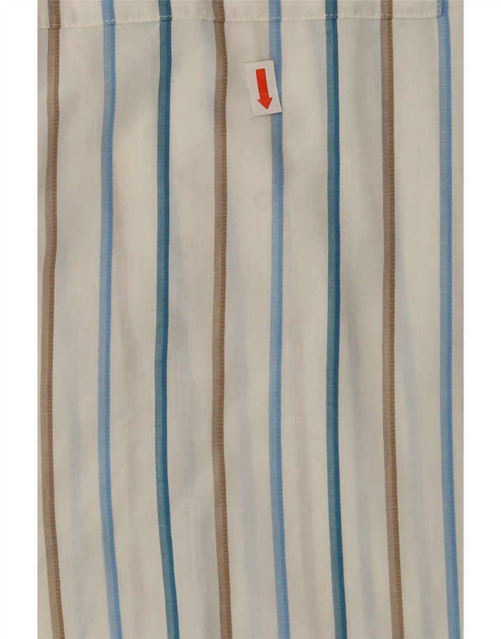 BALLOON Mens Short Sleeve Shirt XL White Striped Vintage Balloon and Second-Hand Balloon from Messina Hembry 