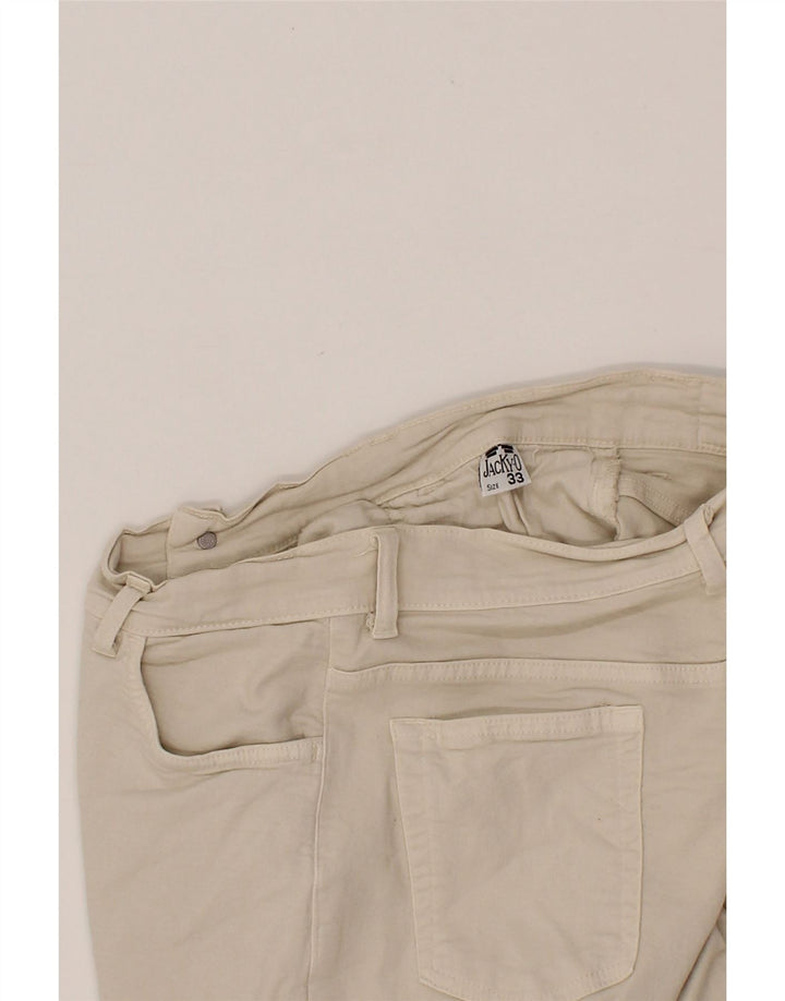 VINTAGE Mens Slim Jeans W33 L26  Beige Cotton Vintage Vintage and Second-Hand Vintage from Messina Hembry 
