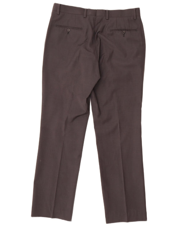 CALVIN KLEIN Muške hlače ravnog odijela IT 48 Srednje W32 L30 Siva vuna