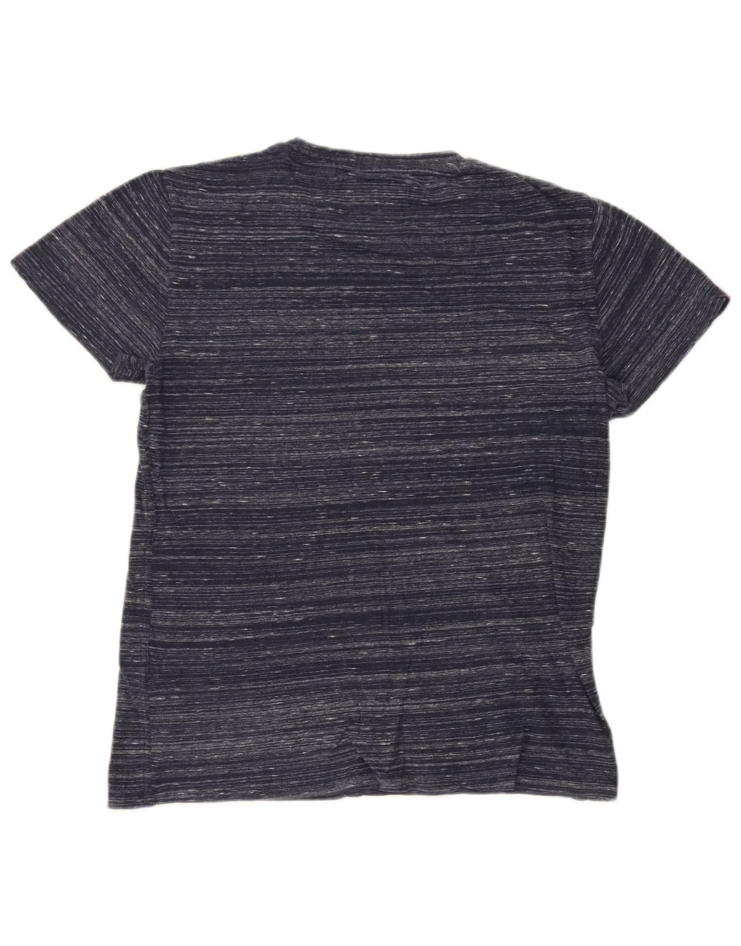 SUPERDRY Mens T-Shirt Top Medium Navy Blue Pinstripe Cotton