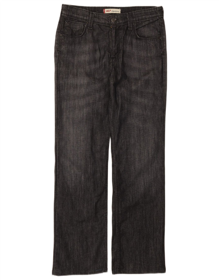 Levi's ženske 627 ravne traperice W30 L29 sivi pamuk