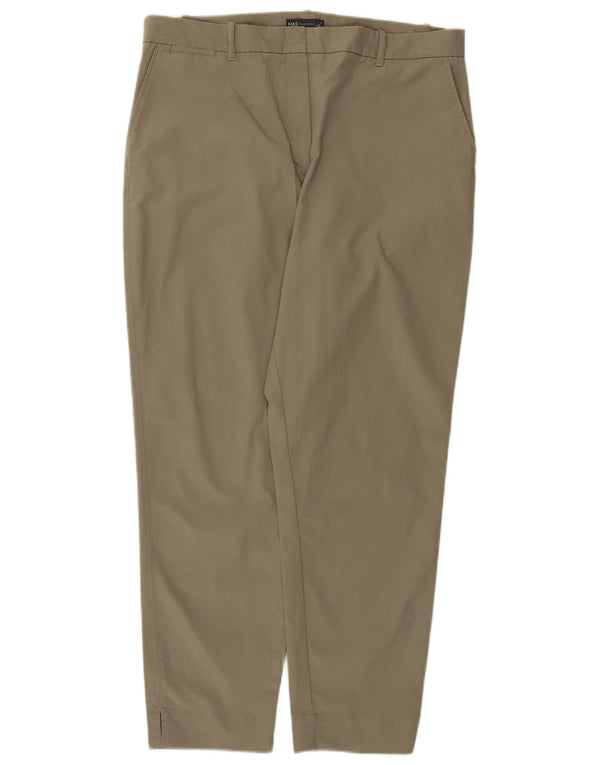 Marks & Spencer ženske sužene chino hlače UK 18 XL W38 L29 kaki pamuk