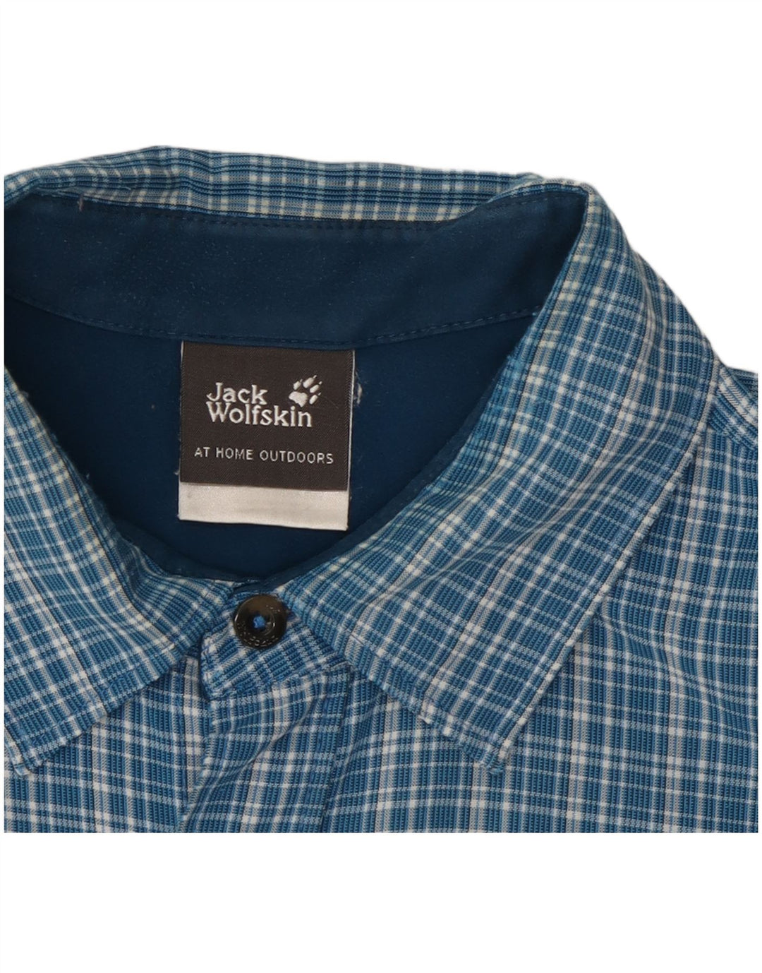 Jack Wolfskin muška flanelska košulja UK 36/38 srednje plava karirana