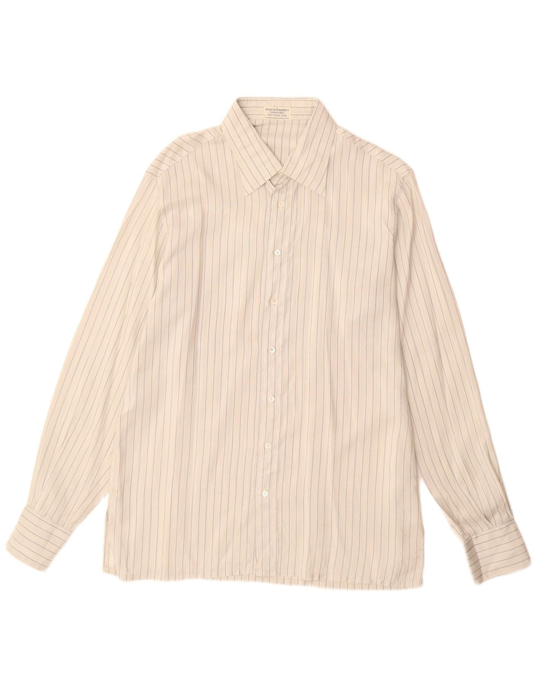 Vintage muška košulja veličine 42 16 1/2 velike sive svilene pruge