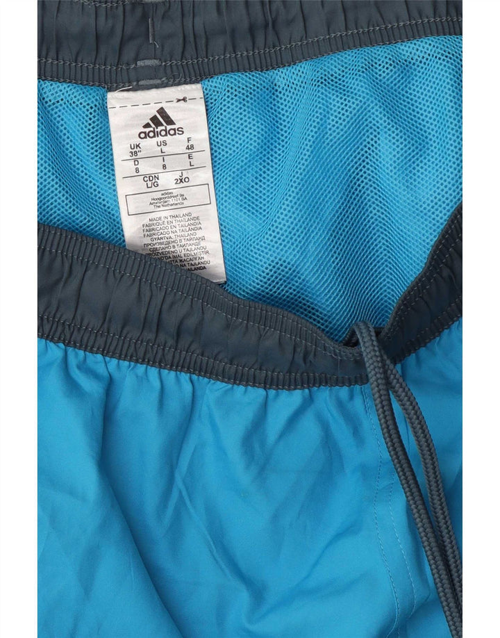 Adidas muške kratke sportske hlače s grafičkim motivima, veliki plavi poliester