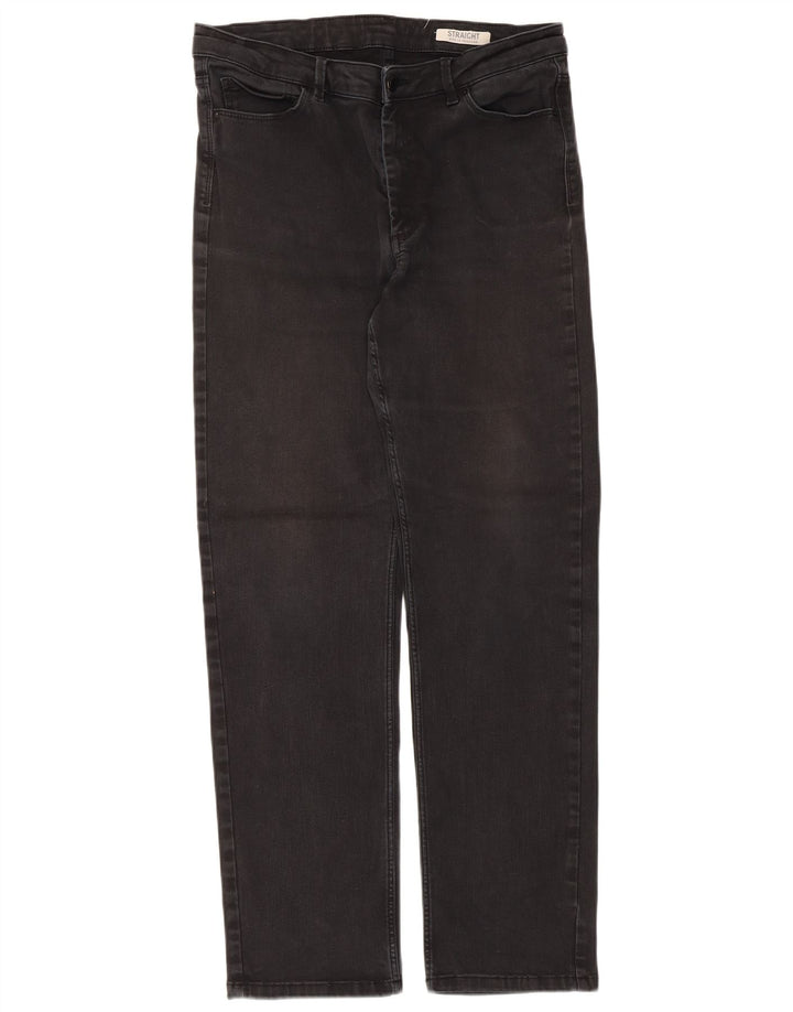 Marks & Spencer ženske obične ravne traperice UK 16 Large W32 L30 crne