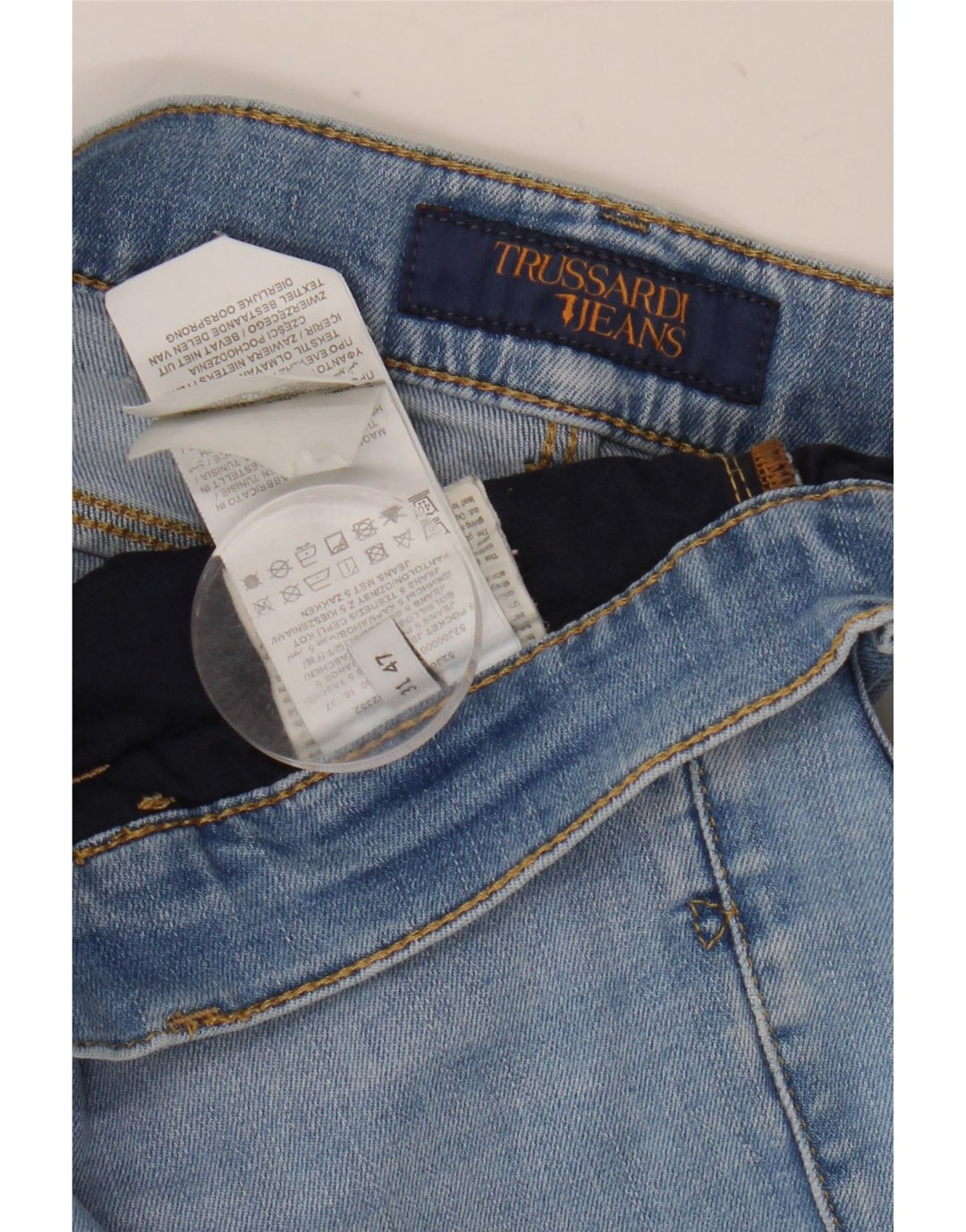 Trussardi ženske uske traperice W31 L32 plavi poliester