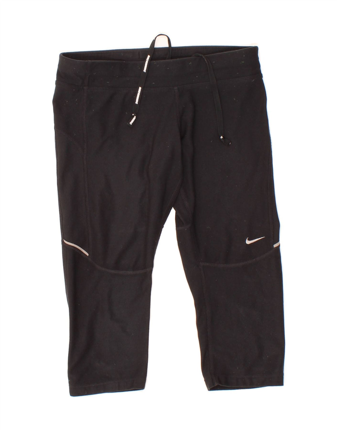 NIKE Womens Dri Fit Capri Tracksuit Trousers UK 10 Small  Black Polyester Vintage Nike and Second-Hand Nike from Messina Hembry 