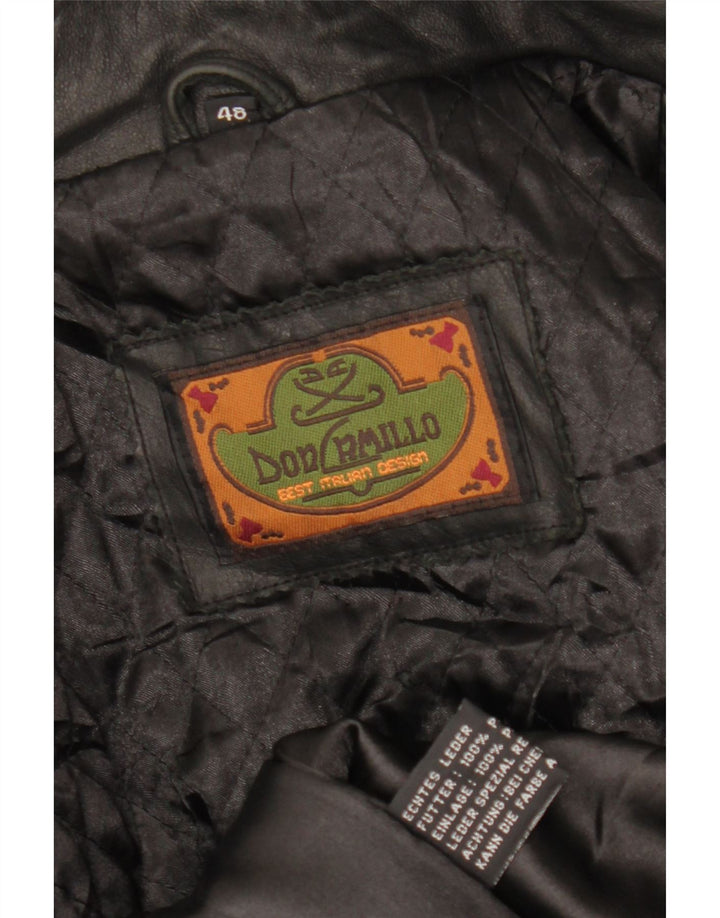 DON CAMILLO muška kožna jakna IT 48 srednje crna koža