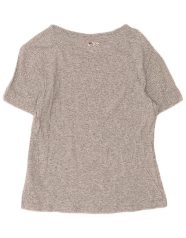 Fila Girls Graphic T-Shirt Top 13-14 Years Large Grey Pamuk