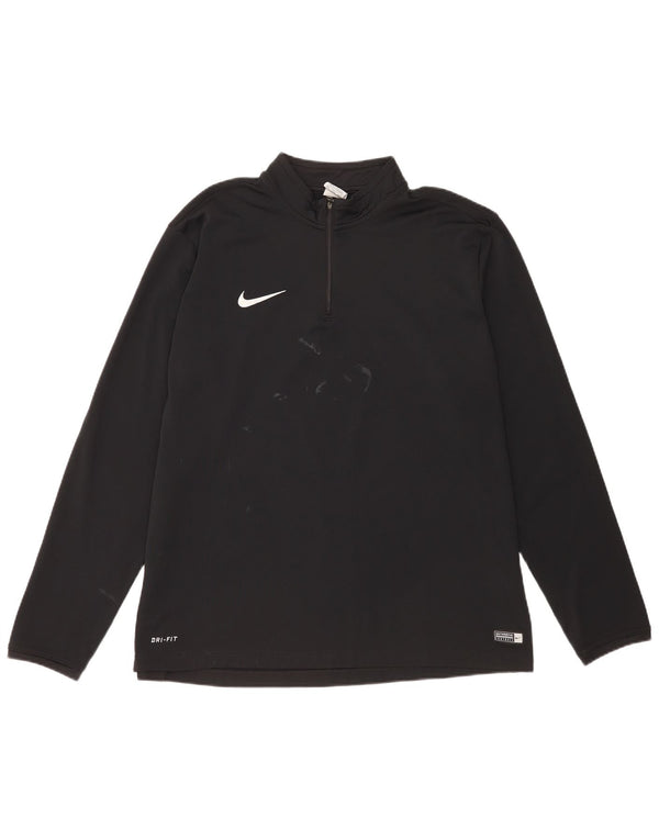 Nike Dri Fit majica s patentnim izrezom i gornji dio trenirke 2XL crni poliester