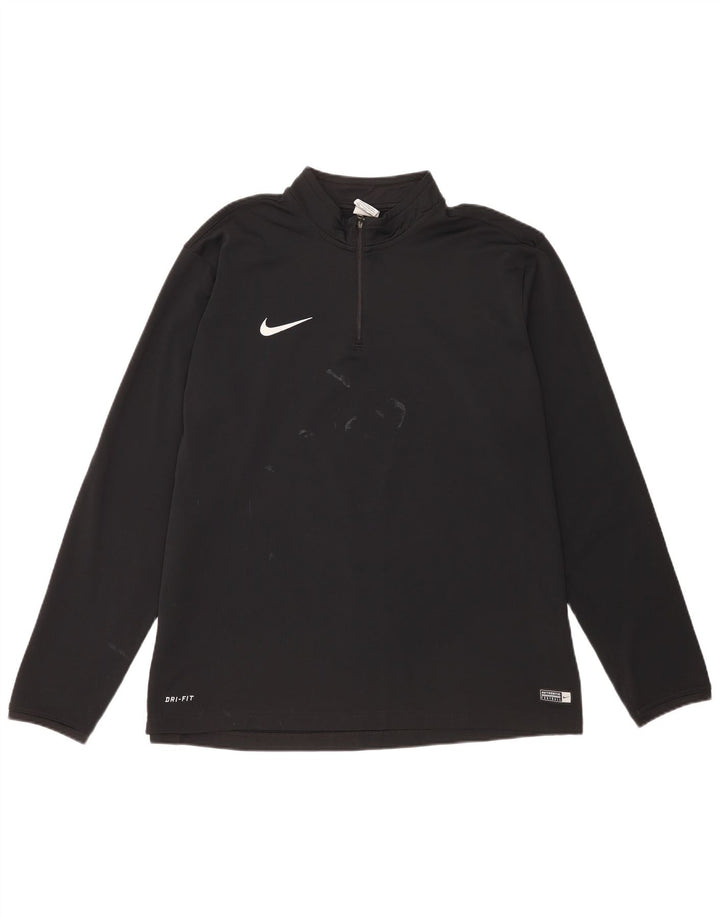 Nike Dri Fit majica s patentnim izrezom i gornji dio trenirke 2XL crni poliester
