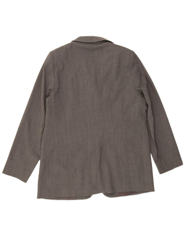 Marina Rinaldi Womens 3 Button Blazer Jacket Size 25 Large Grey Polyester
