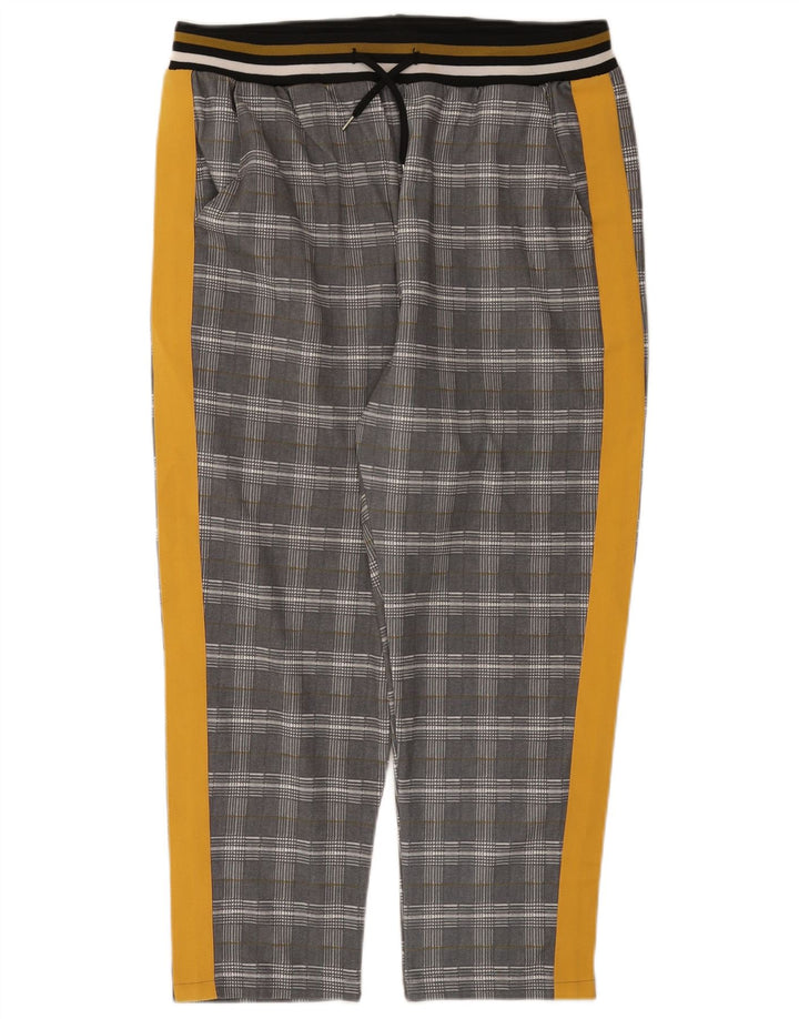 Zara ženske hlače kratke trenirke UK 14 veliki sivi karirani poliester